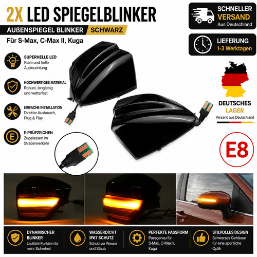 Led lauflicht spiegelblinker - led,